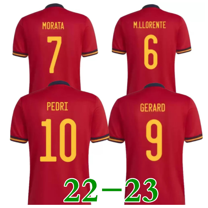 2022 Spain soccer jersey Camiseta Espana MORATA RODRIGO TORRES PEDRI world Cup RAMOS THIAGO INIESTA ALBA football shirt men kids kit uniforms, 22-23
2022 Spain soccer jersey Camiseta Espana MORATA RODRIGO TORRES PEDRI world Cup RAMOS THIAGO INIESTA ALBA football shirt men kids kit uniforms, 22-23