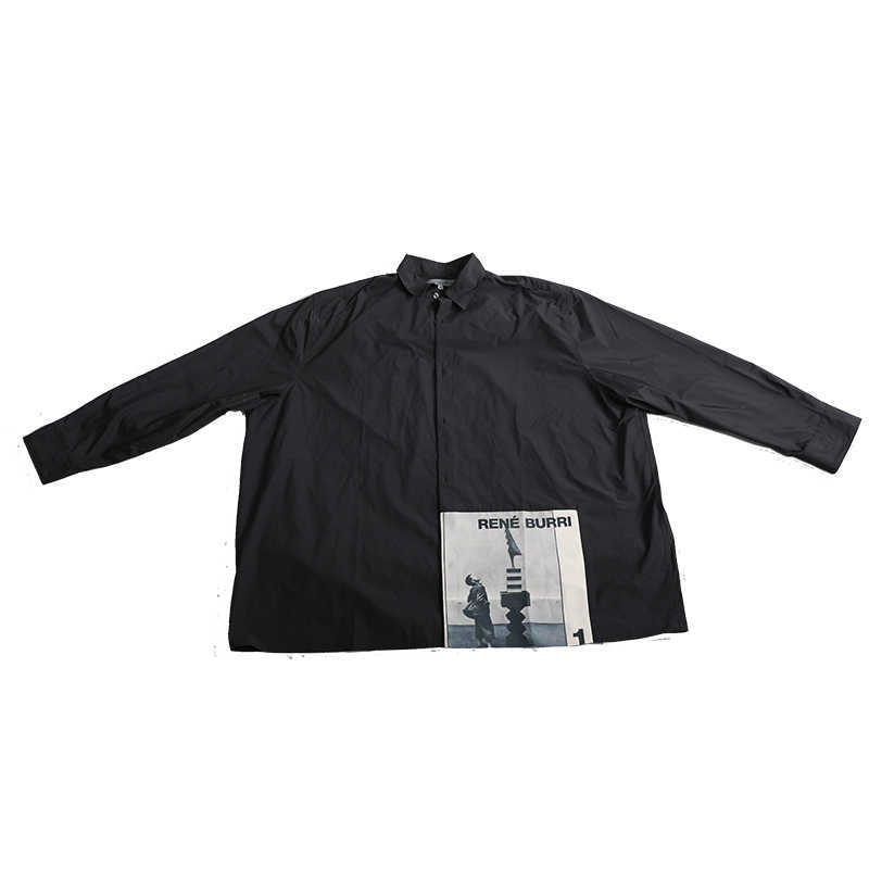 Men' Casual Shirts ECL renascida 19fw portrait print silhouette oversize long shirt jacket RAF windbreaker jacket, Black
Men' Casual Shirts ECL renascida 19fw portrait print silhouette oversize long shirt jacket RAF windbreaker jacket, Black