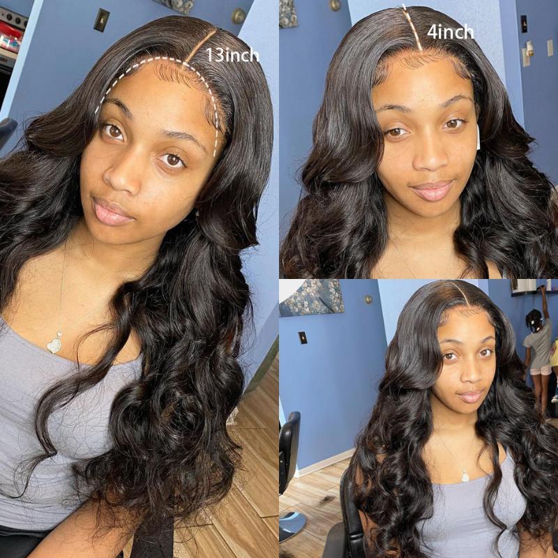 Lace Wigs Body Wave 13X4 Transparent Front Human Hair Brazilian Pre Plucked 360 Frontal Wig for Black Women Baby Hair Greatremy Peruvian, As the picture shows
Lace Wigs Body Wave 13X4 Transparent Front Human Hair Brazilian Pre Plucked 360 Frontal Wig for Black Women Baby Hair Greatremy Peruvian, As the picture shows