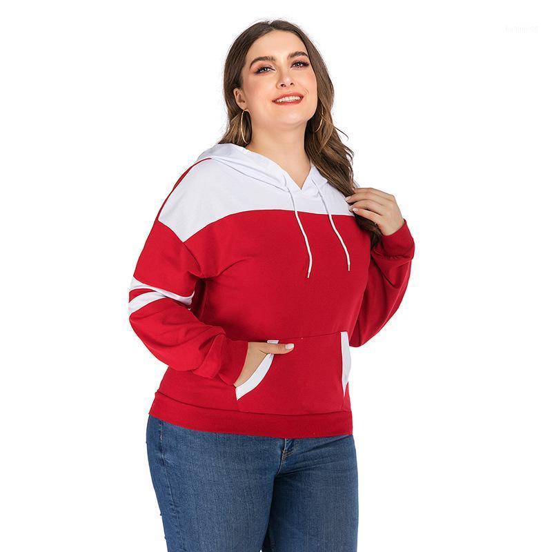 European And American Big Yards Of 2022 Autumn Winters Splicing Fleece Female Thin Long Sleeve Hooded Pocket Women' Hoodies & Sweatshirts, Red
European And American Big Yards Of 2022 Autumn Winters Splicing Fleece Female Thin Long Sleeve Hooded Pocket Women' Hoodies & Sweatshirts, Red