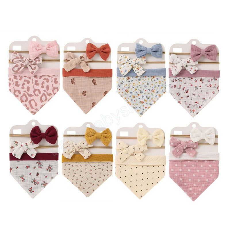 3Pcs/set Baby Headband Bibs Cute Bows Soft Cotton Elastic Nylon Saliva Towel Newborn Girl Headbands Muslin Feeding Bib
3Pcs/set Baby Headband Bibs Cute Bows Soft Cotton Elastic Nylon Saliva Towel Newborn Girl Headbands Muslin Feeding Bib