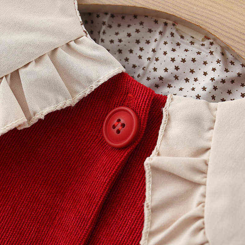 Melario New Christmas Baby Dress Baby Girl Clothes Autumn Winter Corduroy Dress Sweet Princess Dress Cute Little Girl Clothes Y220510