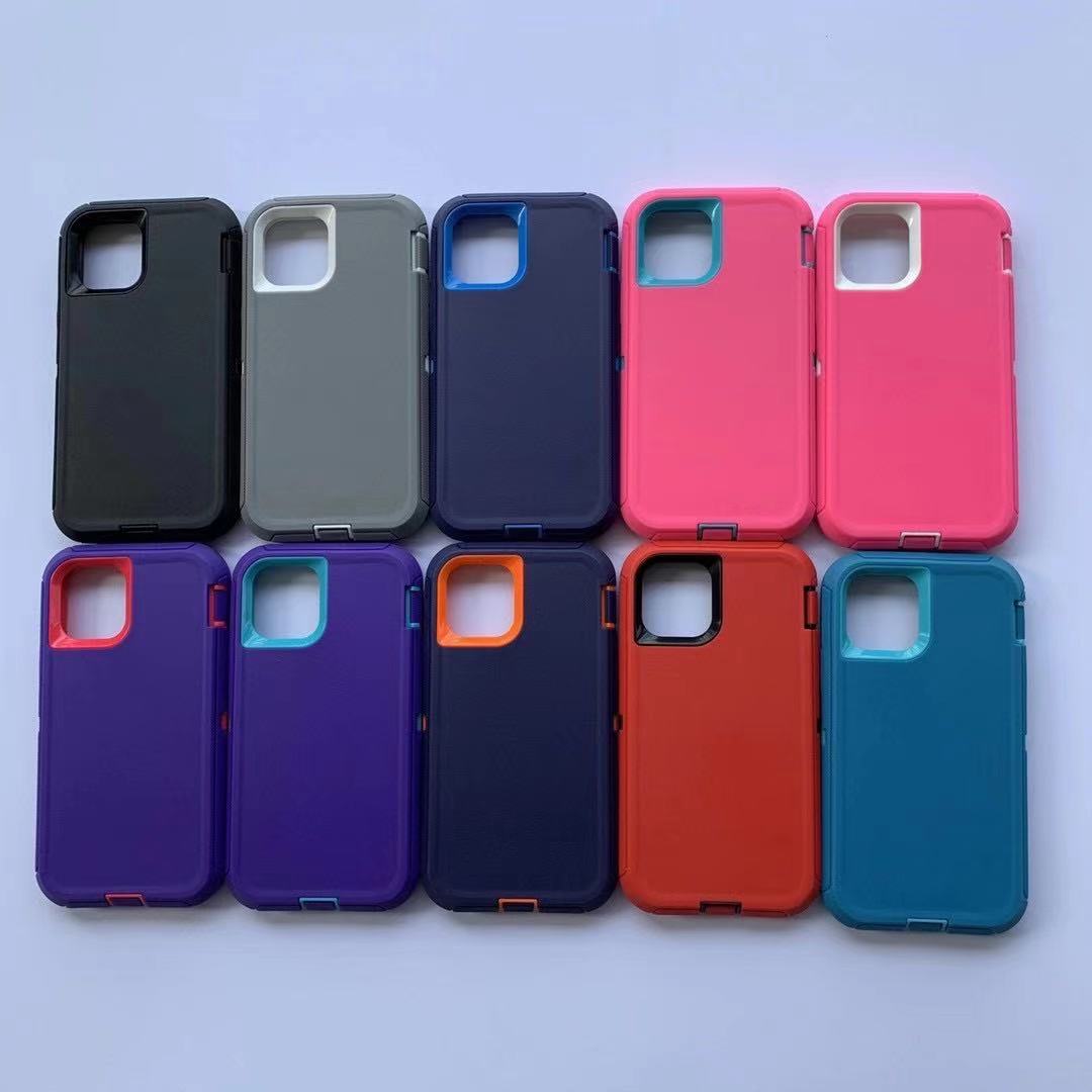 Defender Heavy Duty Shockproof Phone Cases for iPhone 16 16E 15 14 13 12 11 Pro Max Mini XR XS X SE2 SE3 8 7 High Quality 3 in 1 Full Body Protection 