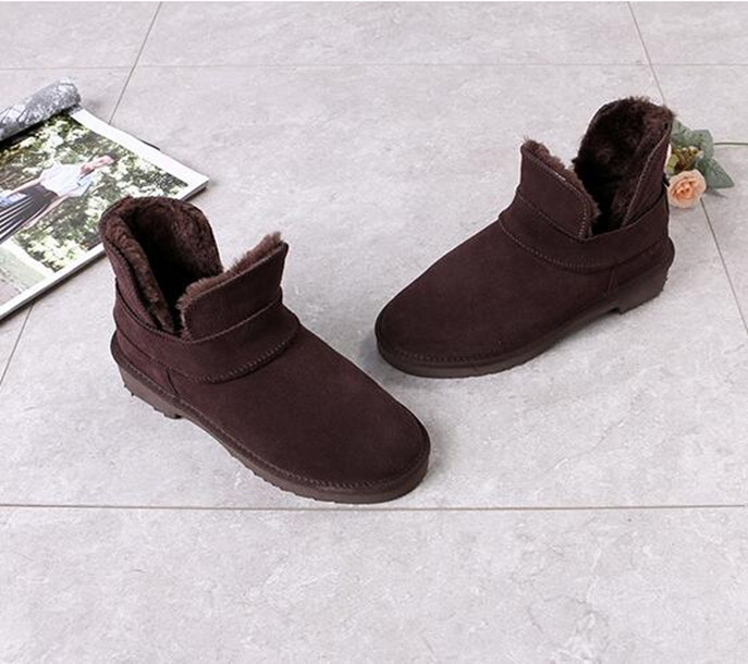 Genuine leather women LayLa Cashmere shoes snow boots Comfortable casual Sheepskin fur boots Beautiful christmas birthday gift U card dustbag