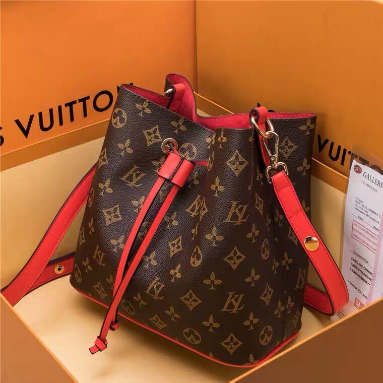 2019 Designer Famous handbags NEONOE shoulder bags Noe leather bucket bag women flower printing crossbody bag purse TWIST