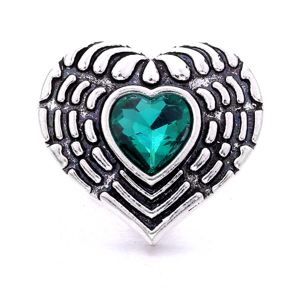 Metal Heart Shape Snap Button Clasps Jewelry findings 18mm Metal Snaps Buttons DIY earrings Necklace Bracelet jewelery