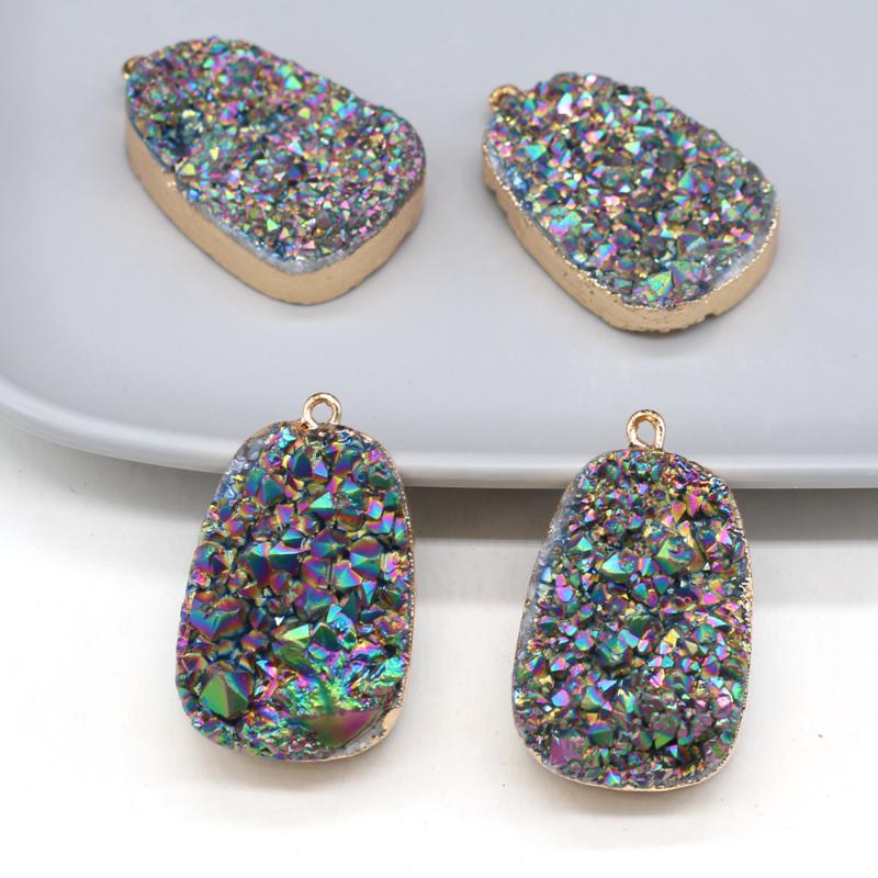 Pendant Necklaces Natural Druzy Agates Charms Flash Labradorite For Making DIY Jewerly Necklace Bracelet Gift 22x35mm
Pendant Necklaces Natural Druzy Agates Charms Flash Labradorite For Making DIY Jewerly Necklace Bracelet Gift 22x35mm