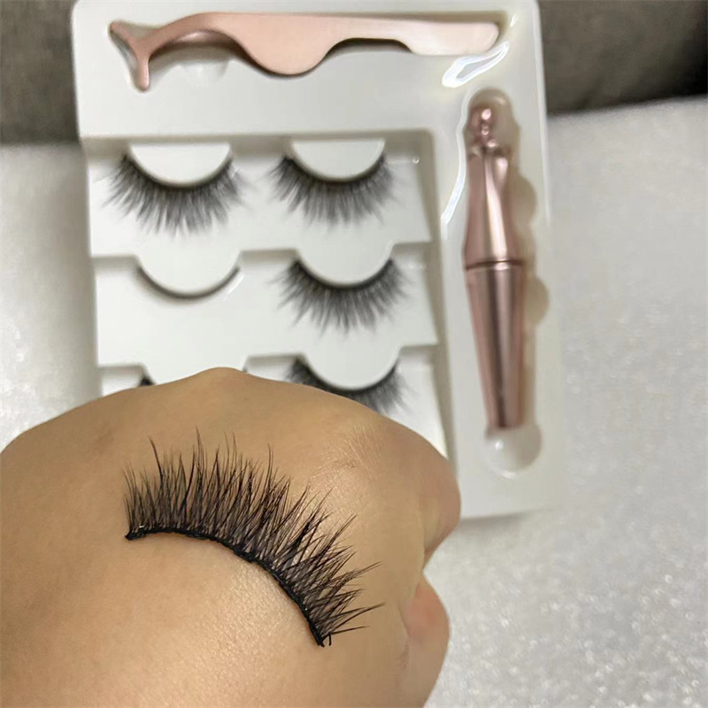 New Magnetic Eyeliner False Eyelashes Suit Girl Eye Beauty Makeup Magnetics Eyelashe s + Eyes liner Fluid + Eyelash with Special Tools High Quality