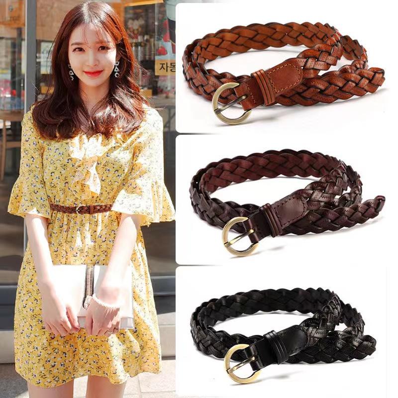 Belts Korean Fashion 3 Strands Of Broken Cowhide Braided Candy 2cm Width Fine Ladies Two-layer Dress Jeans BeltBelts, White
Belts Korean Fashion 3 Strands Of Broken Cowhide Braided Candy 2cm Width Fine Ladies Two-layer Dress Jeans BeltBelts, White