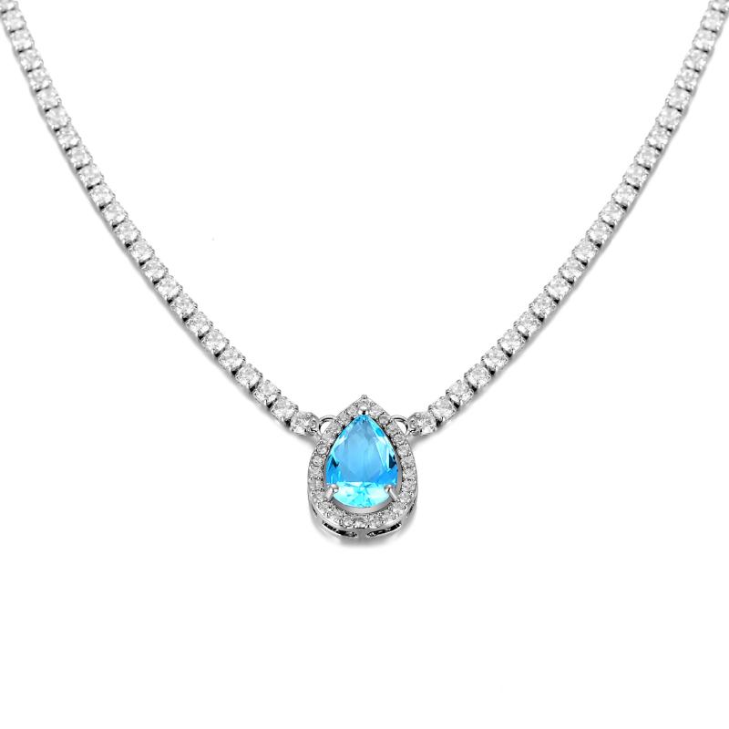 Pendant Necklaces Iced Out 4mm Zircon Angel Tears Necklace Silver Color Tennis Chain Choker Female Fashion Statement Jewelry
Pendant Necklaces Iced Out 4mm Zircon Angel Tears Necklace Silver Color Tennis Chain Choker Female Fashion Statement Jewelry