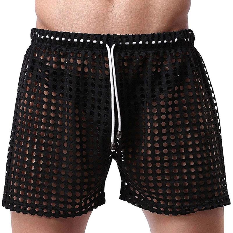 Men' Shorts Mens Sexy Boxer Mesh Hollow Openwork Drawstring Lounge Underwear Bikini Cover Up Swim Trunks Casual Beach Board Short, Black
Men' Shorts Mens Sexy Boxer Mesh Hollow Openwork Drawstring Lounge Underwear Bikini Cover Up Swim Trunks Casual Beach Board Short, Black