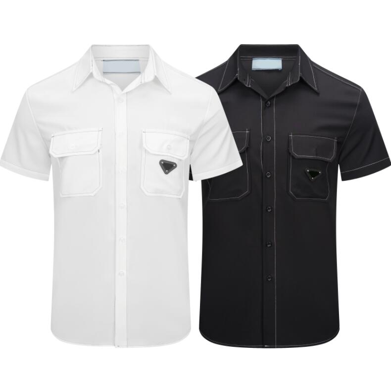 Summer Fashion Designer Men's casual shirt shirts high-end cotton lapel triangle label American large size men's T-shirt M-3XL
Summer Fashion Designer Men's casual shirt shirts high-end cotton lapel triangle label American large size men's T-shirt M-3XL