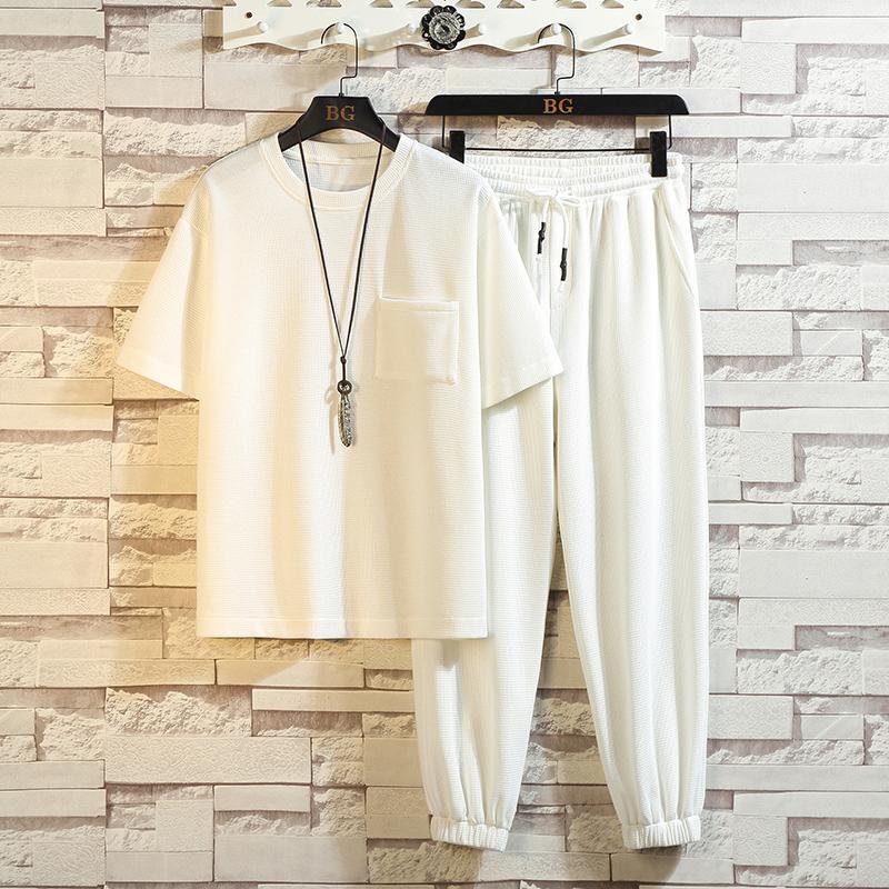 Men's Tracksuits Men Summer Casual Sets Fashion 2 PCS Sportsuit Mens Short Sleeve Tshirt Ankle Lenght Pants Male Jogger Tracksuit -5XLMen's, Black
Men's Tracksuits Men Summer Casual Sets Fashion 2 PCS Sportsuit Mens Short Sleeve Tshirt Ankle Lenght Pants Male Jogger Tracksuit -5XLMen's, Black