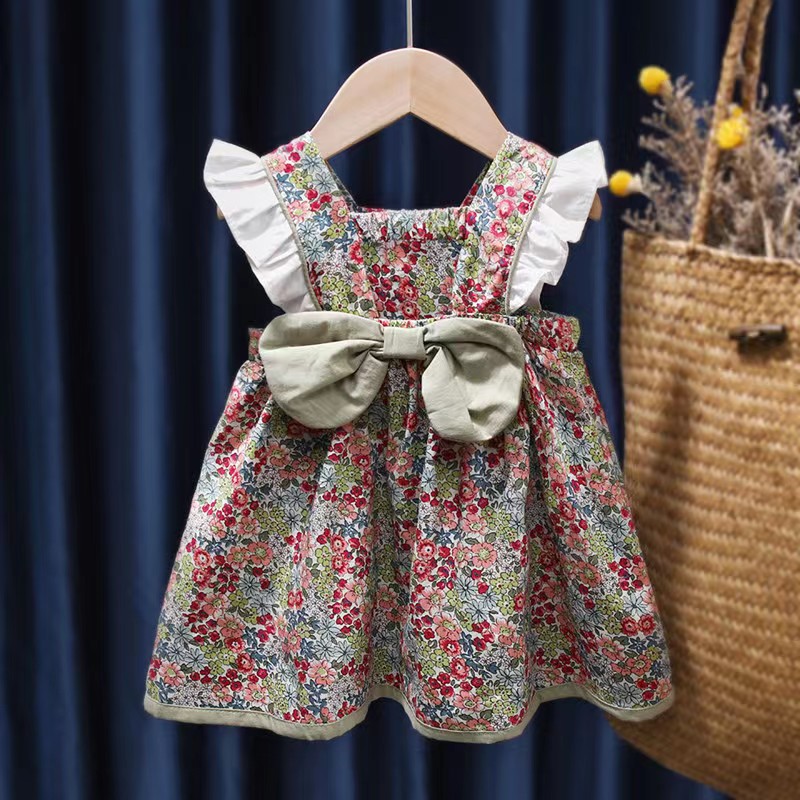 Girls Dress Summer Europe And America Toddler Kids Sleeveless Floral Printed 100% Cotton Clothing Princess Dresses Age Range 90-130 CM Factory Direct Selling Skirts, Prussian blue
Girls Dress Summer Europe And America Toddler Kids Sleeveless Floral Printed 100% Cotton Clothing Princess Dresses Age Range 90-130 CM Factory Direct Selling Skirts, Prussian blue