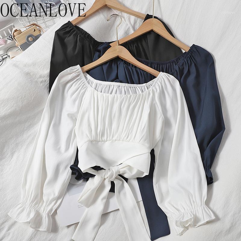 Women's Blouses & Shirts OCEANLOVE Bandage Bow Solid Women Pleated Spring Summer Elegant Blusas Mujer Korean Vintage 2022 Short, Blue
Women's Blouses & Shirts OCEANLOVE Bandage Bow Solid Women Pleated Spring Summer Elegant Blusas Mujer Korean Vintage 2022 Short, Blue