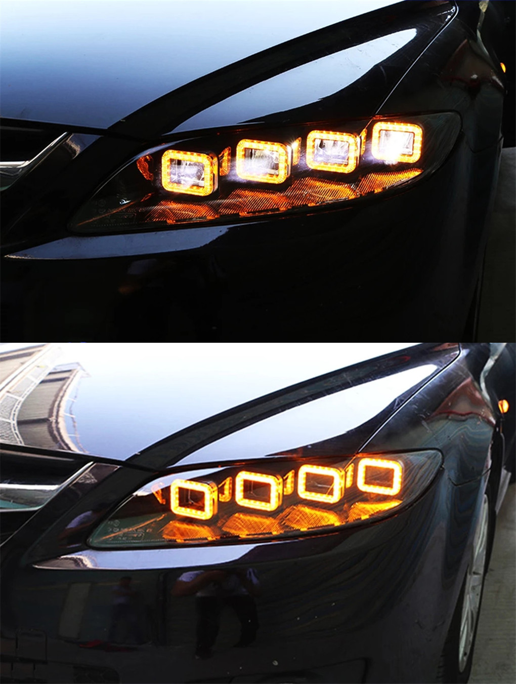 All LED Lighting Accessories For Mazda 6 LED Headlight 20 04-20 15 Car Head Light Dynamic Turn Signal Mazda6 Daily Driving Lights