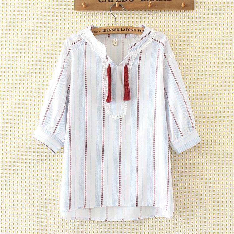 Women's Blouses & Shirts Plus Size Vrouwen Shirt Vrouwelijke O-hals Half Mouw Losse Zomer Blouse Gestreepte Borduren Tops, White
Women's Blouses & Shirts Plus Size Vrouwen Shirt Vrouwelijke O-hals Half Mouw Losse Zomer Blouse Gestreepte Borduren Tops, White