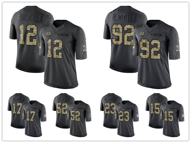 Green Bay''Packers''MEN WOMEN YOUTH Aaron Rodgers Aaron Jones Clay Matthews Limited Jersey Football Black 2016 Salute to Service
Green Bay''Packers''MEN WOMEN YOUTH Aaron Rodgers Aaron Jones Clay Matthews Limited Jersey Football Black 2016 Salute to Service
