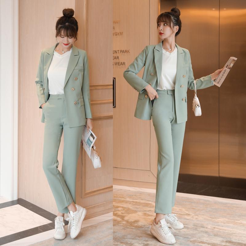 Women' Pants & Capris Korean Style Women Two Piece Set Vintage OL Pant Suit Blazer Jacket And High Waist OfficeWear Female 2 Outfits Suits, Green
Women' Pants & Capris Korean Style Women Two Piece Set Vintage OL Pant Suit Blazer Jacket And High Waist OfficeWear Female 2 Outfits Suits, Green