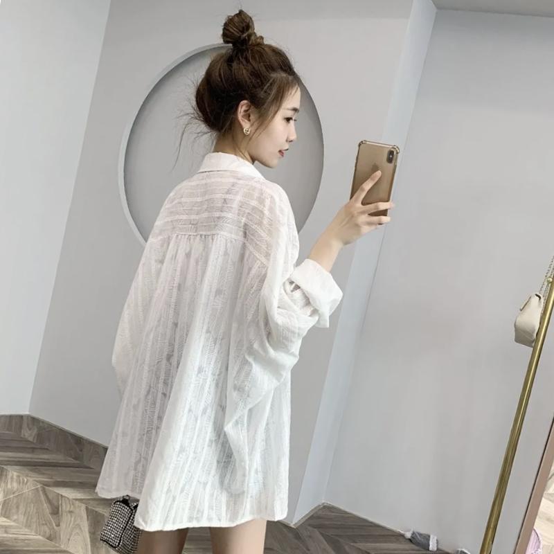 Women' Blouses & Shirts French White Cardigan Shirt Women Cotton Chic Button Long Sleeve Solid Color Summer Tops FemaleWomen
Women' Blouses & Shirts French White Cardigan Shirt Women Cotton Chic Button Long Sleeve Solid Color Summer Tops FemaleWomen