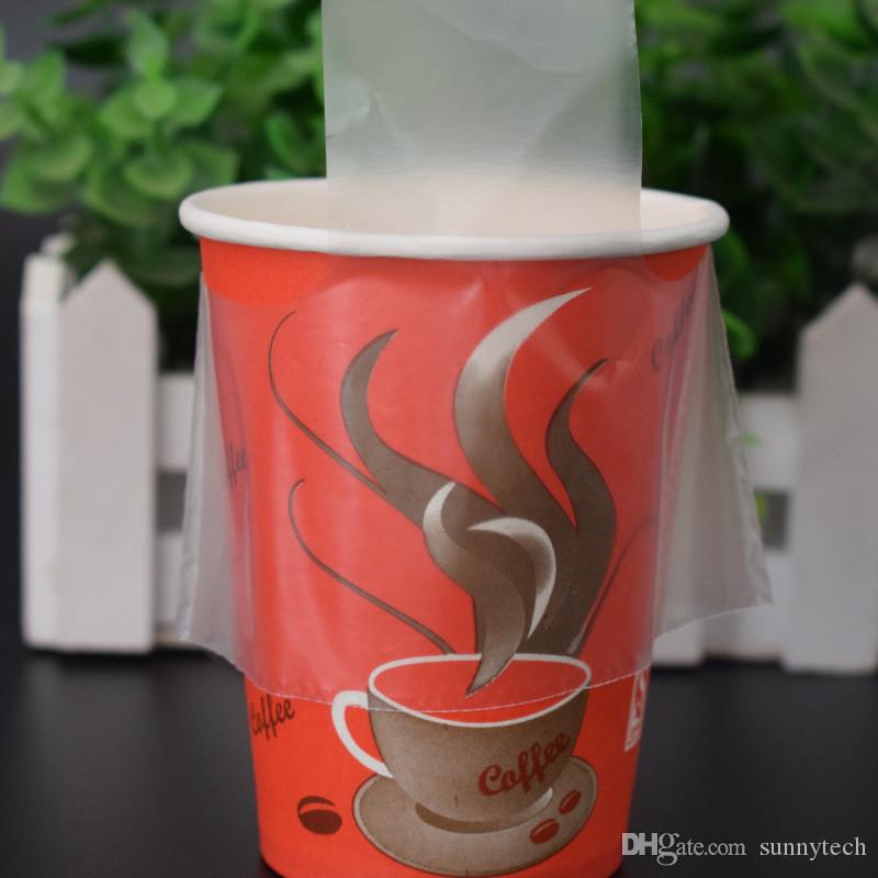 Clear Plastic Transparent Carrier Bag Pouch T-Shaped Bayonet One Cup Beverage Packaging Bag Factory wholesale LZ1918