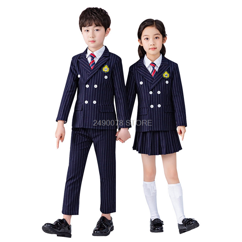 Boys Girls School Uniforms British Style Students Kindergarten Suit Kids Clothing Set Children Piano Performance Party Costume, Beige
Boys Girls School Uniforms British Style Students Kindergarten Suit Kids Clothing Set Children Piano Performance Party Costume, Beige