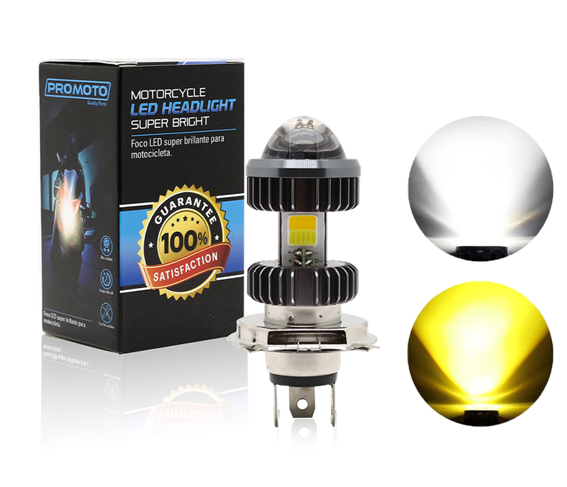 Motorcycle H4 BA20D LED Headlight Blubs with Lens 6000K 3000K Moto Light COB Chips Scooter Accessoire Motobike LED HeadLamp H17 HS1 White+Yellow
Motorcycle H4 BA20D LED Headlight Blubs with Lens 6000K 3000K Moto Light COB Chips Scooter Accessoire Motobike LED HeadLamp H17 HS1 White+Yellow