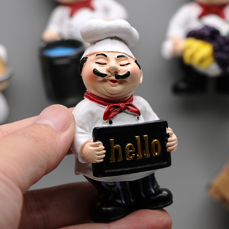 restaurant chef refrigerator pasted bread master 3d fridge magnet magnetic refrigerator pasted handmade collection great chefs
