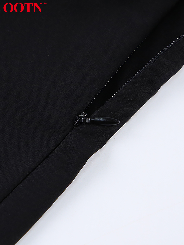 OOTN Black Sexy Slit Party Long Dress Woman Summer High Waist Maxi Dresses Female Square Neck Sleeveless Sundress Vestido 220511