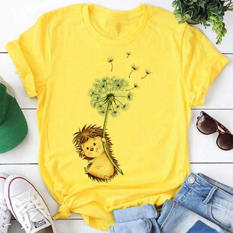 Women' T-Shirt Dandelion With Hedgehog Harajuku Kawaii Yellow T Shirt Women Ullzang Tshirt Funny Cartoon Cute Tops Tees Female, White
Women' T-Shirt Dandelion With Hedgehog Harajuku Kawaii Yellow T Shirt Women Ullzang Tshirt Funny Cartoon Cute Tops Tees Female, White
