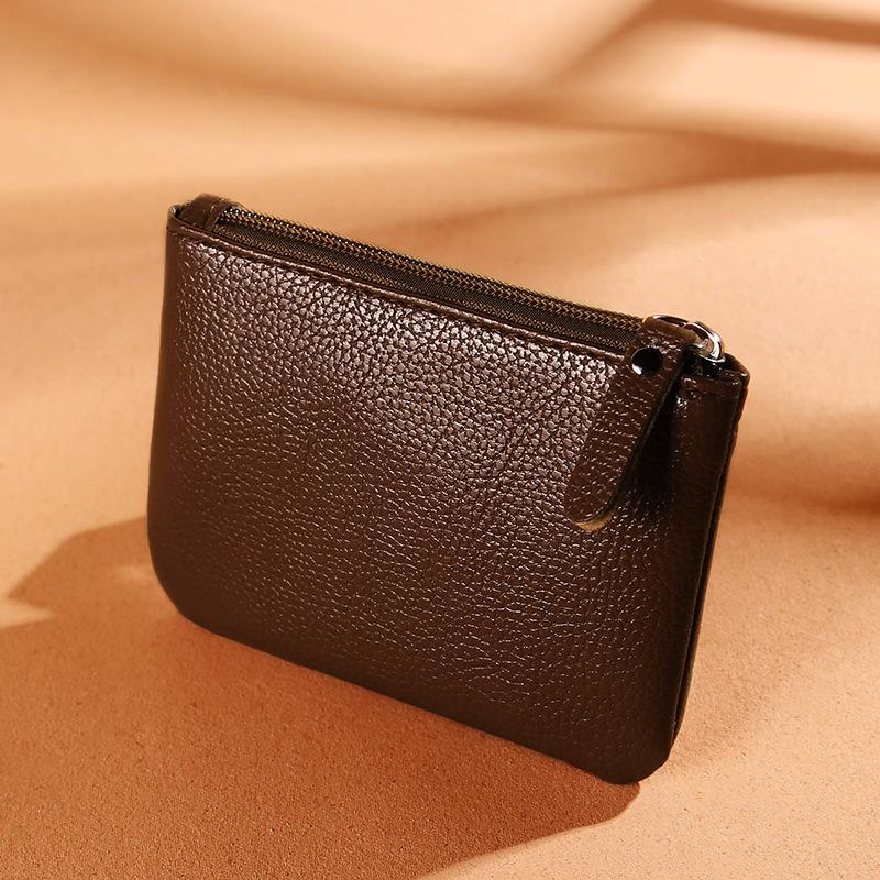 2022 Lychee Pattern Zipper Coin Pouch Solid Soft Leather Card Holder 061765 deep brown
2022 Lychee Pattern Zipper Coin Pouch Solid Soft Leather Card Holder 061765 deep brown