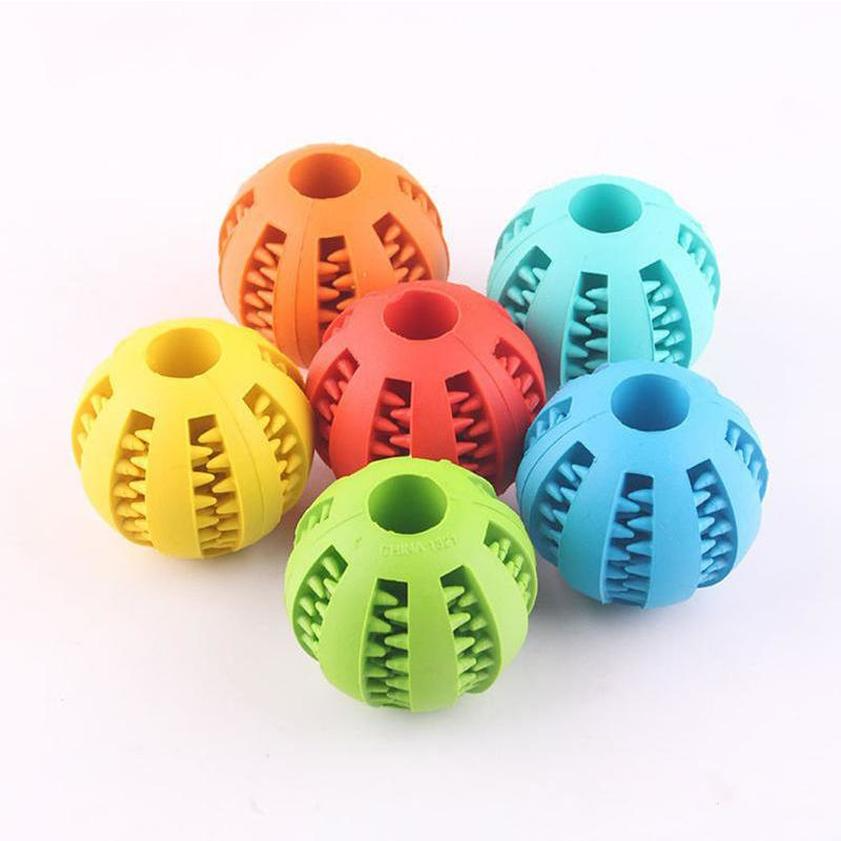 free shipping 5cm Pet Toys Funny Interactive Elasticity Chew Toy for Dog Tooth Clean of Food Extra-tough Rubber Ball F0514