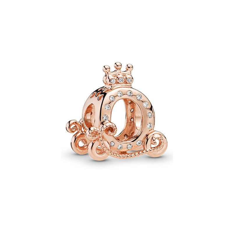New Popular 925 Sterling Silver Rose Gold Collection Beads Bow Heart Beads Suitable For S925 Snake Jewelry Accessories Making