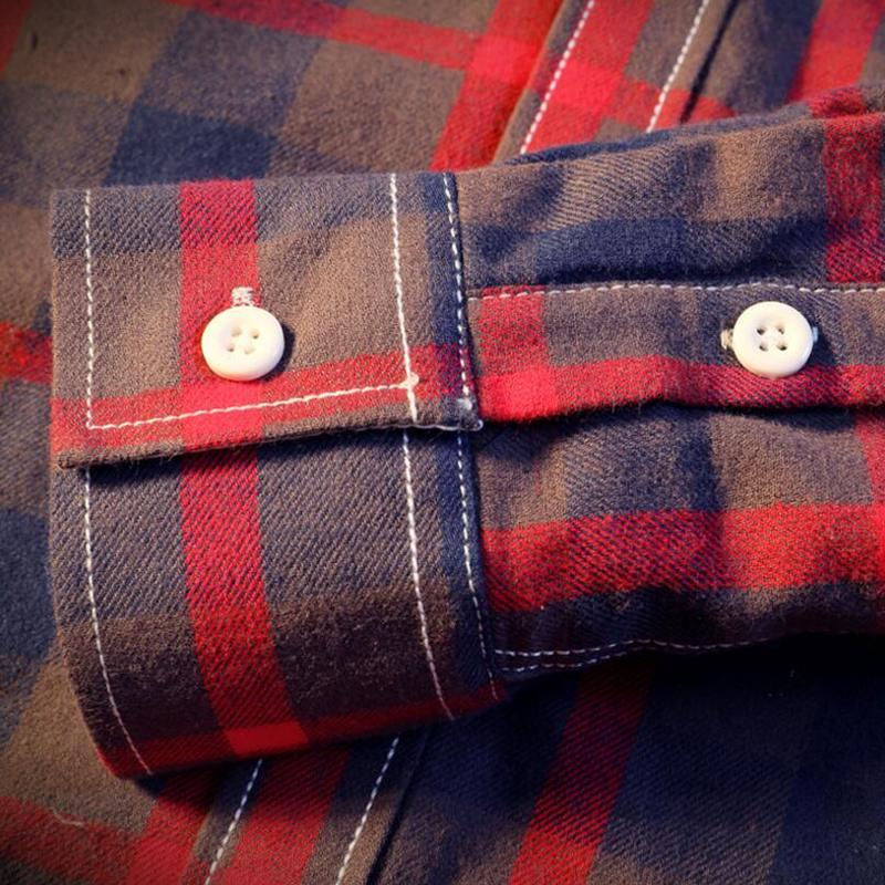 Fleece Shirts Autumn Winter Plus Velvet Plaid Men Casual Flannel Slim Fit Street Cotton Shirt Size 5XL Camisa Masculina 220322