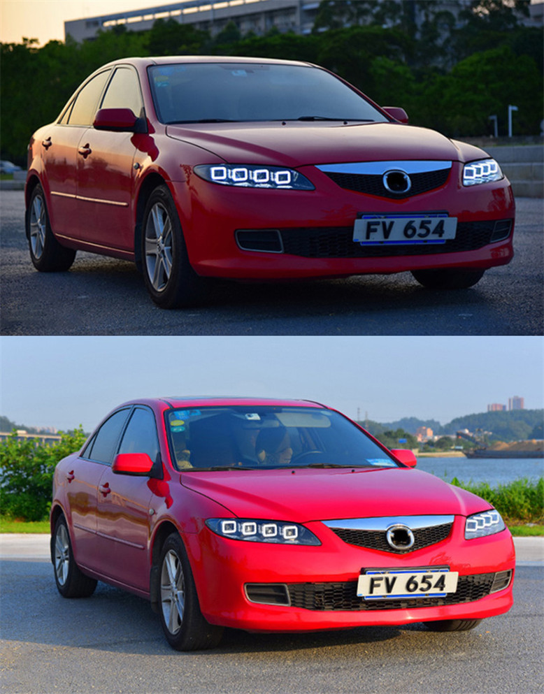 All LED Lighting Accessories For Mazda 6 LED Headlight 20 04-20 15 Car Head Light Dynamic Turn Signal Mazda6 Daily Driving Lights
