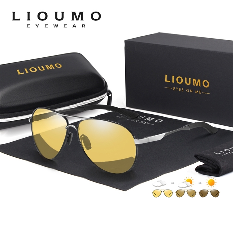LIOUMO Fashion Pilot Sunglasses Men Polarized Pohcromic Driving Glasses Women AntiGlare Goggle Chameleon UV400 lentes de sol 220616
LIOUMO Fashion Pilot Sunglasses Men Polarized Pohcromic Driving Glasses Women AntiGlare Goggle Chameleon UV400 lentes de sol 220616
