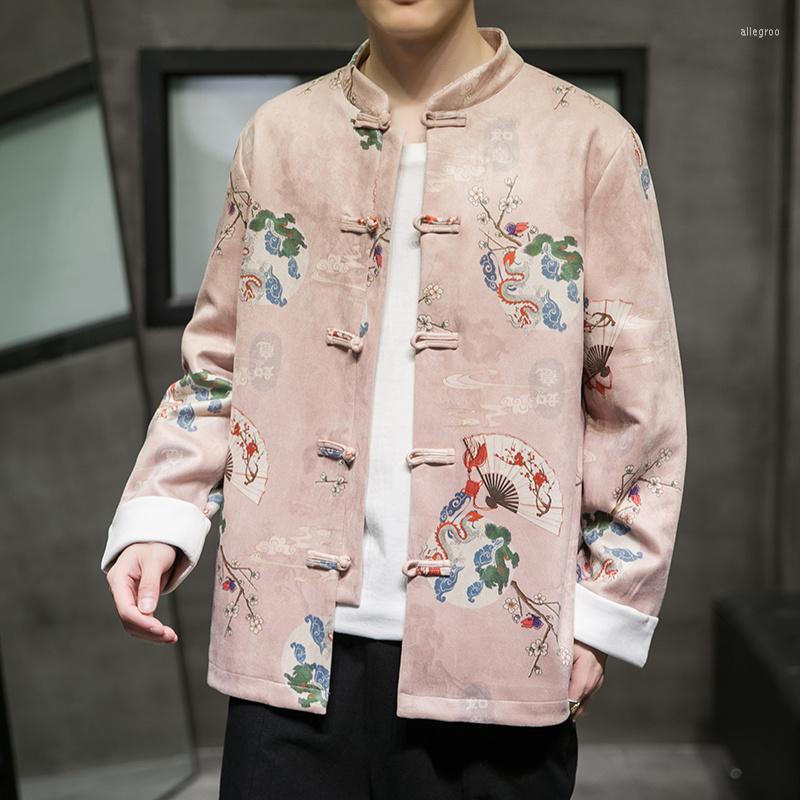 Men's Jackets Spring Autumn Traditional Chinese Costumes Plus Size Stand Collar Jacket Print Oversize Suede Disc Buckle Tang Suit Coat, Green
Men's Jackets Spring Autumn Traditional Chinese Costumes Plus Size Stand Collar Jacket Print Oversize Suede Disc Buckle Tang Suit Coat, Green