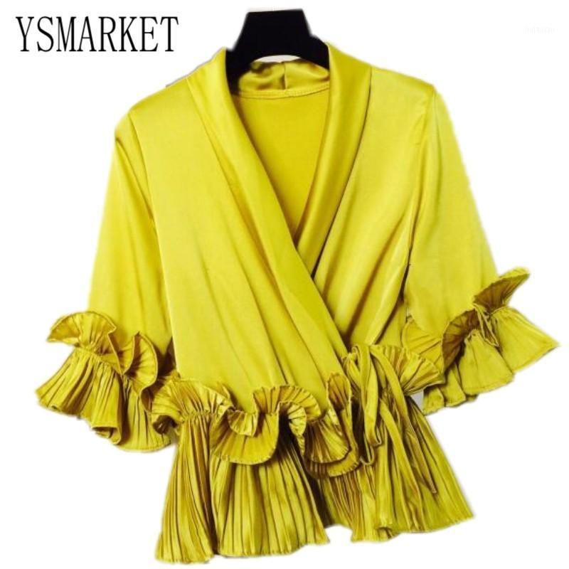 Women's Blouses & Shirts Spring Autumn Womens Clothing Elegant Blouse V Neck Ruffles Chiffon Shirt 3/4 Sleeve Slim Solid Color Tops Flare H2, Black
Women's Blouses & Shirts Spring Autumn Womens Clothing Elegant Blouse V Neck Ruffles Chiffon Shirt 3/4 Sleeve Slim Solid Color Tops Flare H2, Black