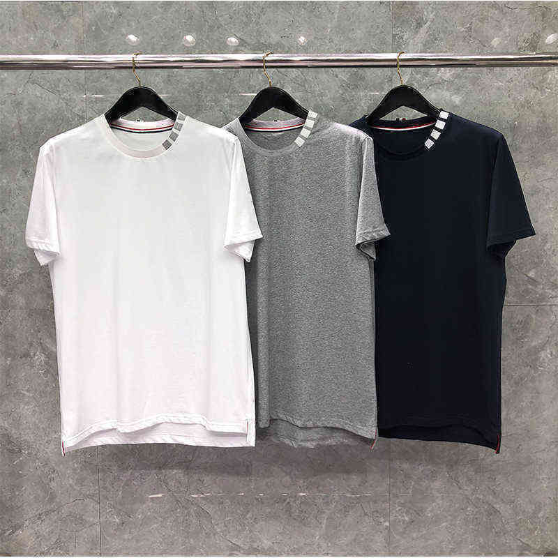 TB THOM Men T-shirt Summer Fashion Pure Cotton Jersey Tops Short Sleeve Neckline 4-Bar Stripe Blouse Concise Oversized T-Shirt, Navy blue
TB THOM Men T-shirt Summer Fashion Pure Cotton Jersey Tops Short Sleeve Neckline 4-Bar Stripe Blouse Concise Oversized T-Shirt, Navy blue