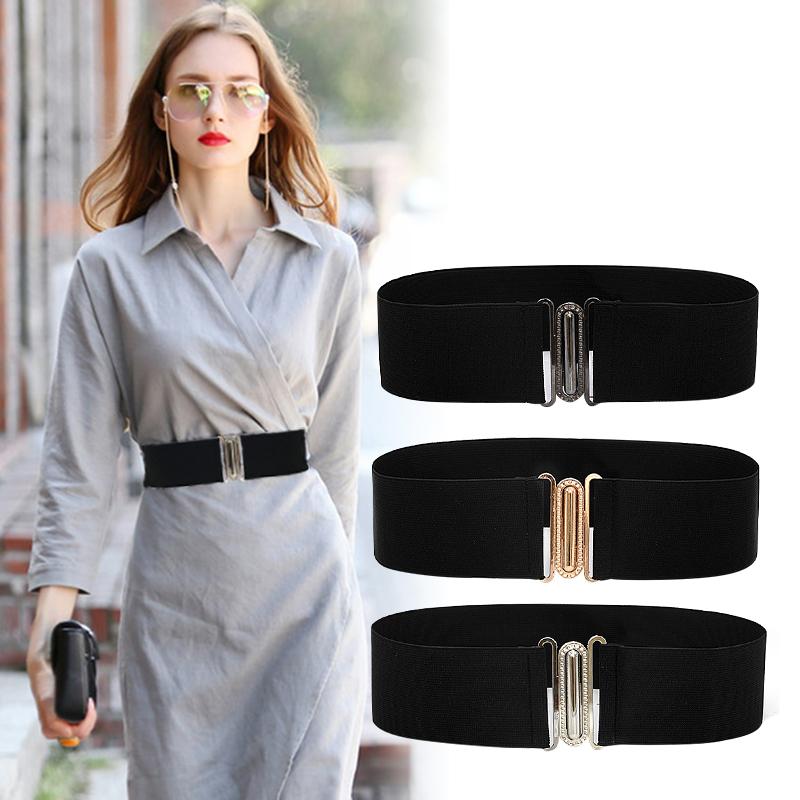 Belts 1pc Womens Lady Fashion Elastic Cinch Belt Wide Stretch Waist Band Clasp Black Buckle Dress Beam Width 7CM, White
Belts 1pc Womens Lady Fashion Elastic Cinch Belt Wide Stretch Waist Band Clasp Black Buckle Dress Beam Width 7CM, White