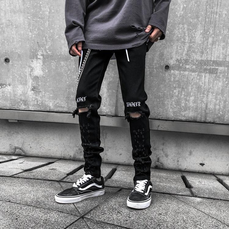 Men's Jeans High Street Knee Hole Men's Black Embroidered Stretch Slim Pants Denim Men Skinny JeansMen's
Men's Jeans High Street Knee Hole Men's Black Embroidered Stretch Slim Pants Denim Men Skinny JeansMen's