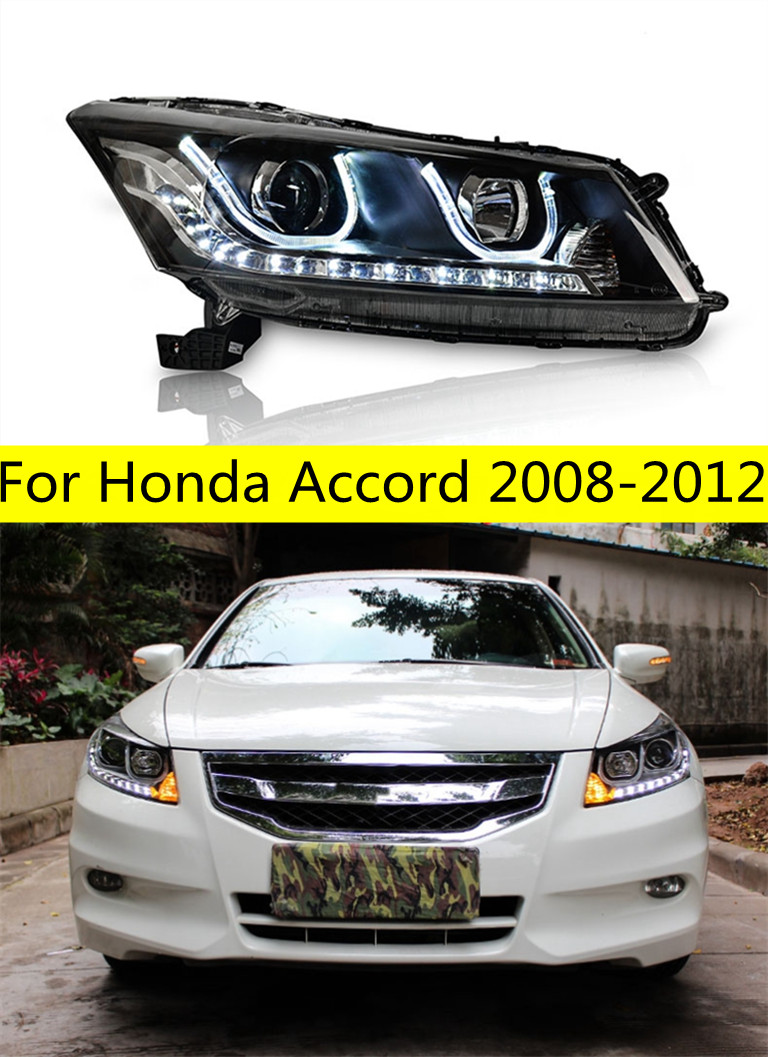 Auto Parts Head Lights For Accord LED Headlight 2008-2012 Headlights Honda LED Dynamic Turn Signal High Beam Daytime Light