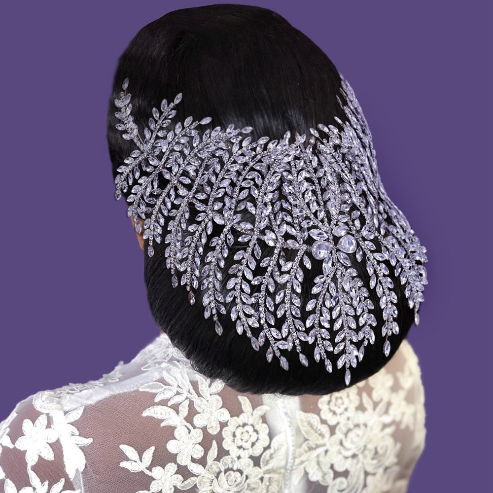 Hair Band Diamond Tiara Baroque Crystal Bridal Headwear Crown Rhinestone with Wedding Jewelry Hair Accessories Diamond Bridal Crowns Headpieces