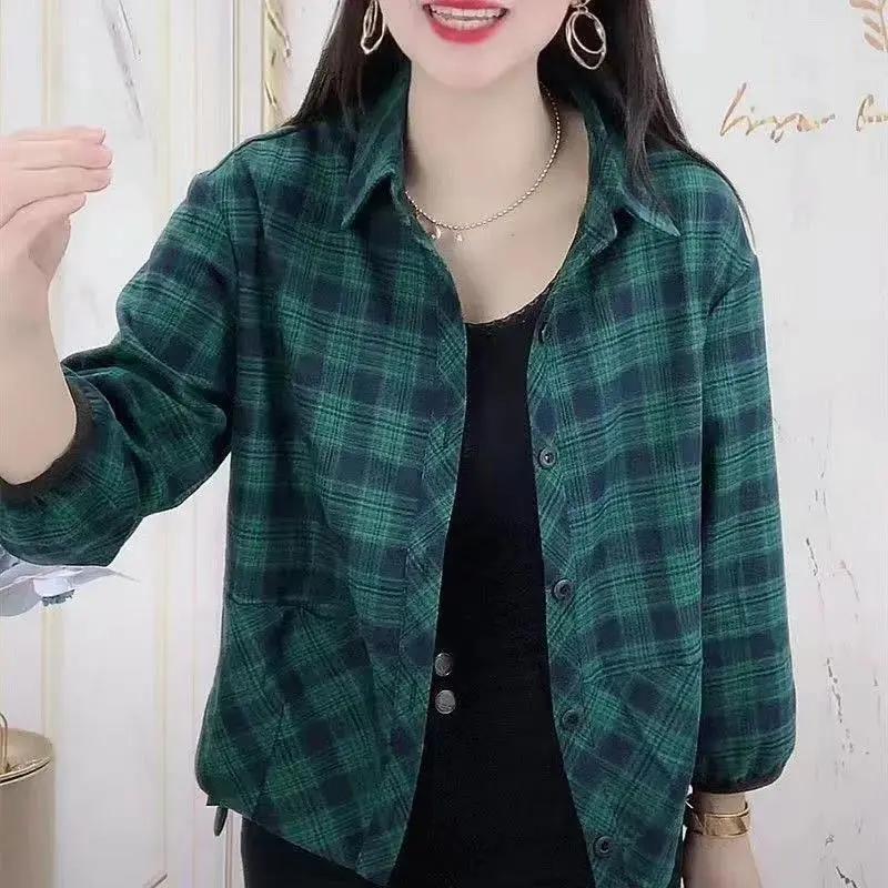 Women' Blouses & Shirts Spring Summer 2022 Plaid Shirt Female Collar Loose Middle-Aged And Elderly Mother' Jacket Top Short Print Blou, Red
Women' Blouses & Shirts Spring Summer 2022 Plaid Shirt Female Collar Loose Middle-Aged And Elderly Mother' Jacket Top Short Print Blou, Red