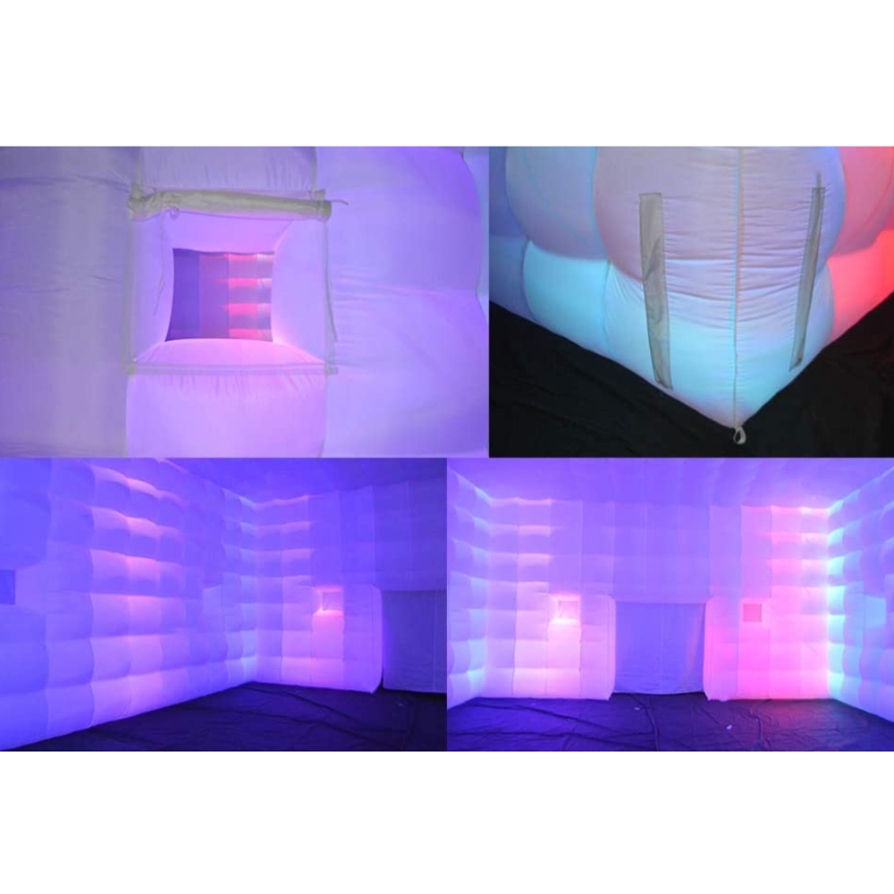 New Arriver 8x8x3.8m White Inflatable Cube Tent Cubic Marquee House Square Party Wedding Cinema Building Customized For USA