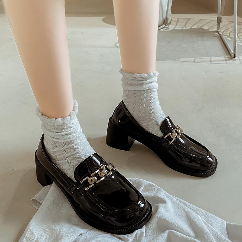 Dress Shoes Square High Heels Women Woman Slip On Platform Metal Chain Buckle Leather Oxford For Zapatos De Mujer, Beige
Dress Shoes Square High Heels Women Woman Slip On Platform Metal Chain Buckle Leather Oxford For Zapatos De Mujer, Beige