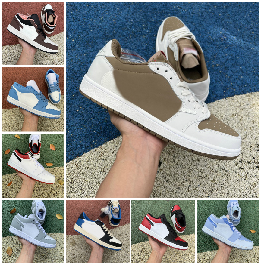 JUMPMAN Low 1 1s mens basketball shoes dark mocha university blue SE Light Smoke Grey Gym Red white Atmosphere dark teal pine green gold toe Women sneakers trainers, Bubble package bag
JUMPMAN Low 1 1s mens basketball shoes dark mocha university blue SE Light Smoke Grey Gym Red white Atmosphere dark teal pine green gold toe Women sneakers trainers, Bubble package bag