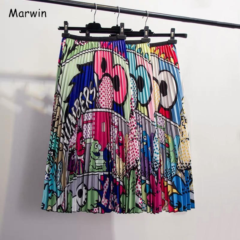 Marwin Spring Coming Europen Cartoon Pattern High Elasticity Pleated skirt High Street Style Aline MidCalf Christmas Y200326, White eyes
Marwin Spring Coming Europen Cartoon Pattern High Elasticity Pleated skirt High Street Style Aline MidCalf Christmas Y200326, White eyes