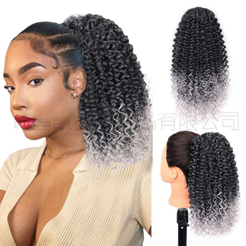 Fashion Long Curly Hair PonyTail Afro Ponytail wigs