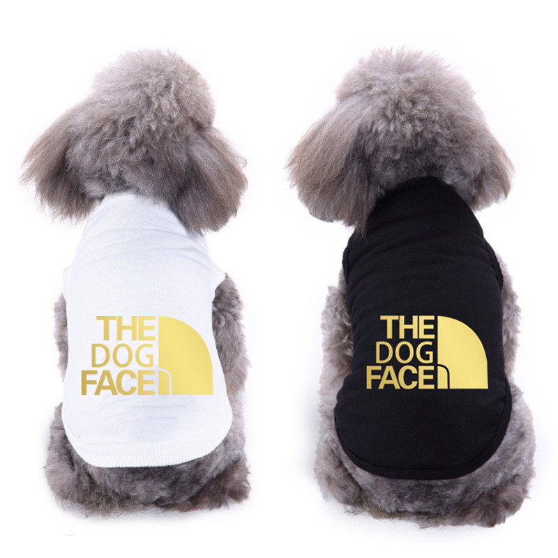 free shipping Cotton Pets T-Shirt The Face Cool Puppy Summer Vests Apparel Sublimation Printing Soft Breathable Pet Shirt Clothes for Small Medium Dog